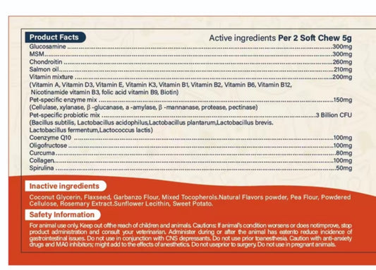 Companion 5-in-1 Longevity Chews for Dogs — Skin & Coat, Mobility, Allergy, Digestion, Immunity & Healthy Aging